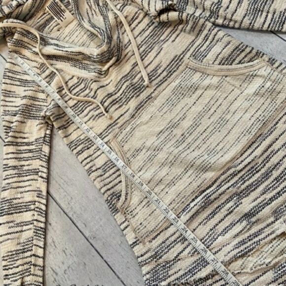 Free People Boho Striped Hoodie Tunic Pullover Small - Picture 4 of 7